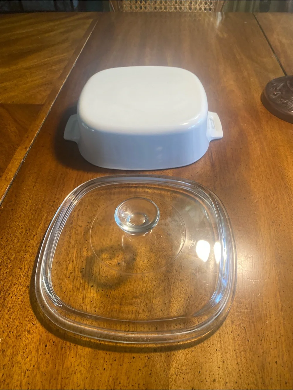 Corningware White Glass 2 Qt Covered Casserole Dish